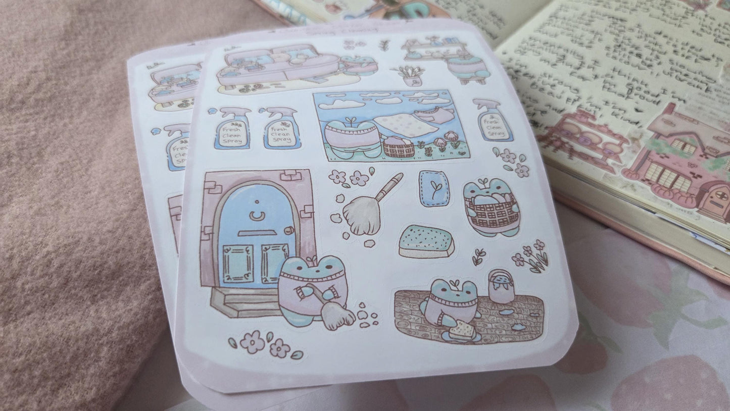 Spring Cleaning sticker sheet