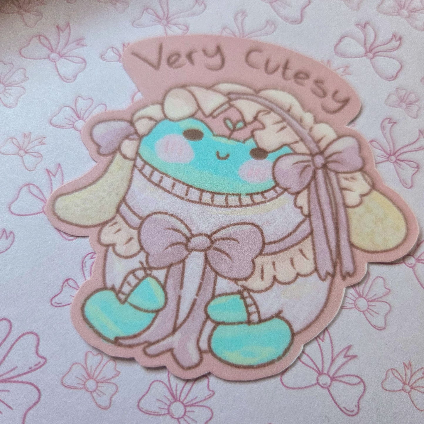 Very Cutesy Frog sticker