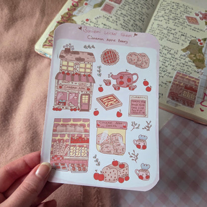 Apple Cinnamon Café Matte sticker sheet