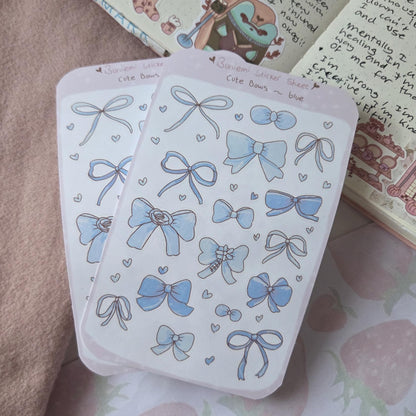 Blue Bows Deco Stickers
