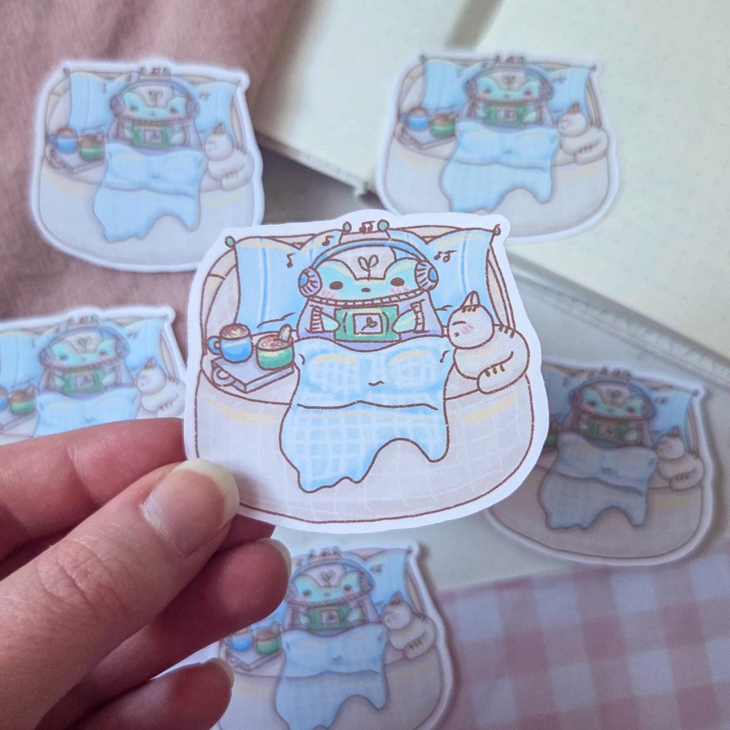 Chill Gamer Frog Sticker