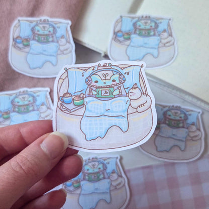 Chill Gamer Frog Sticker