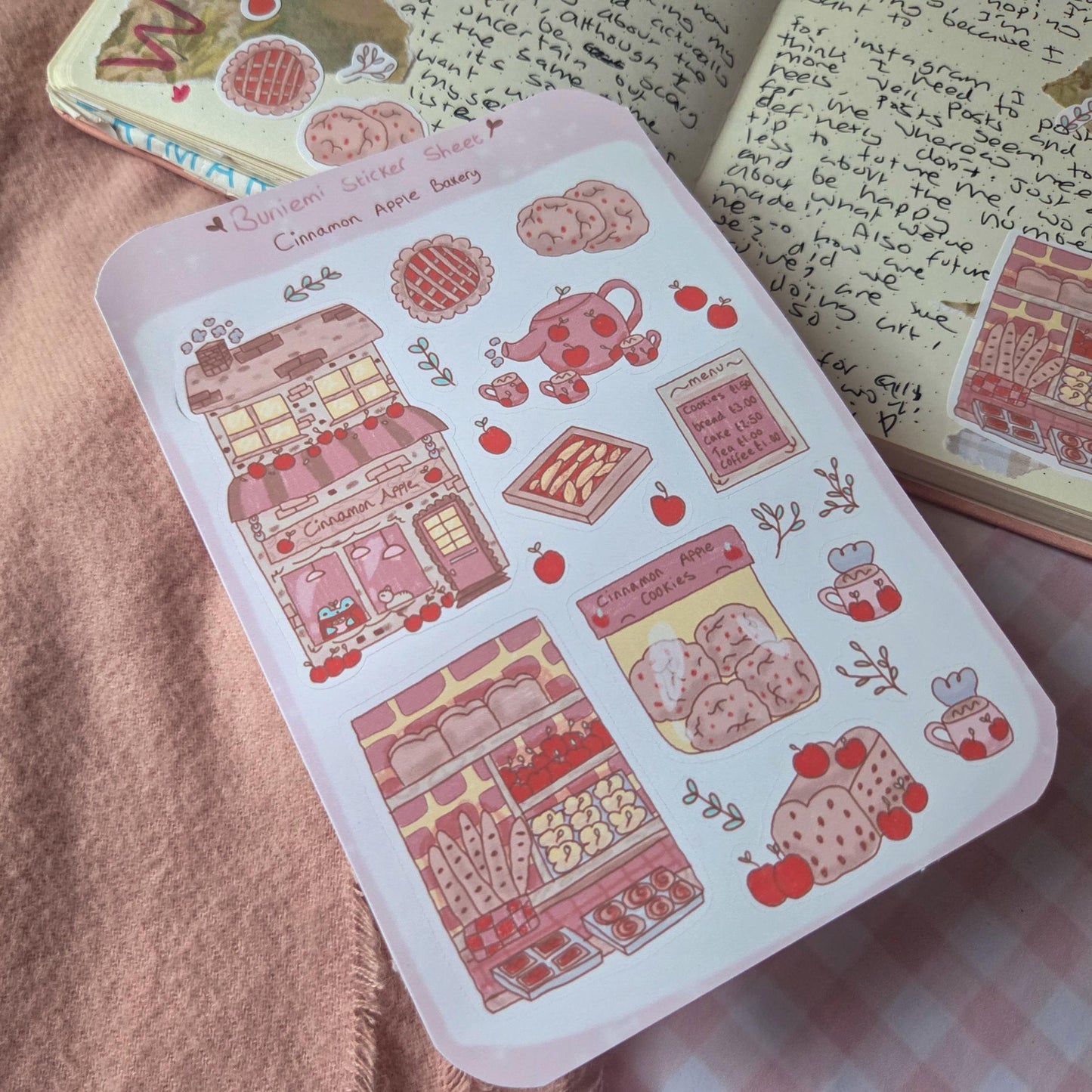 Apple Cinnamon Café Matte sticker sheet