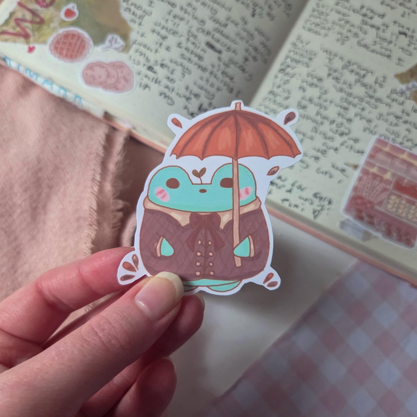 Rain Ready Frog Sticker