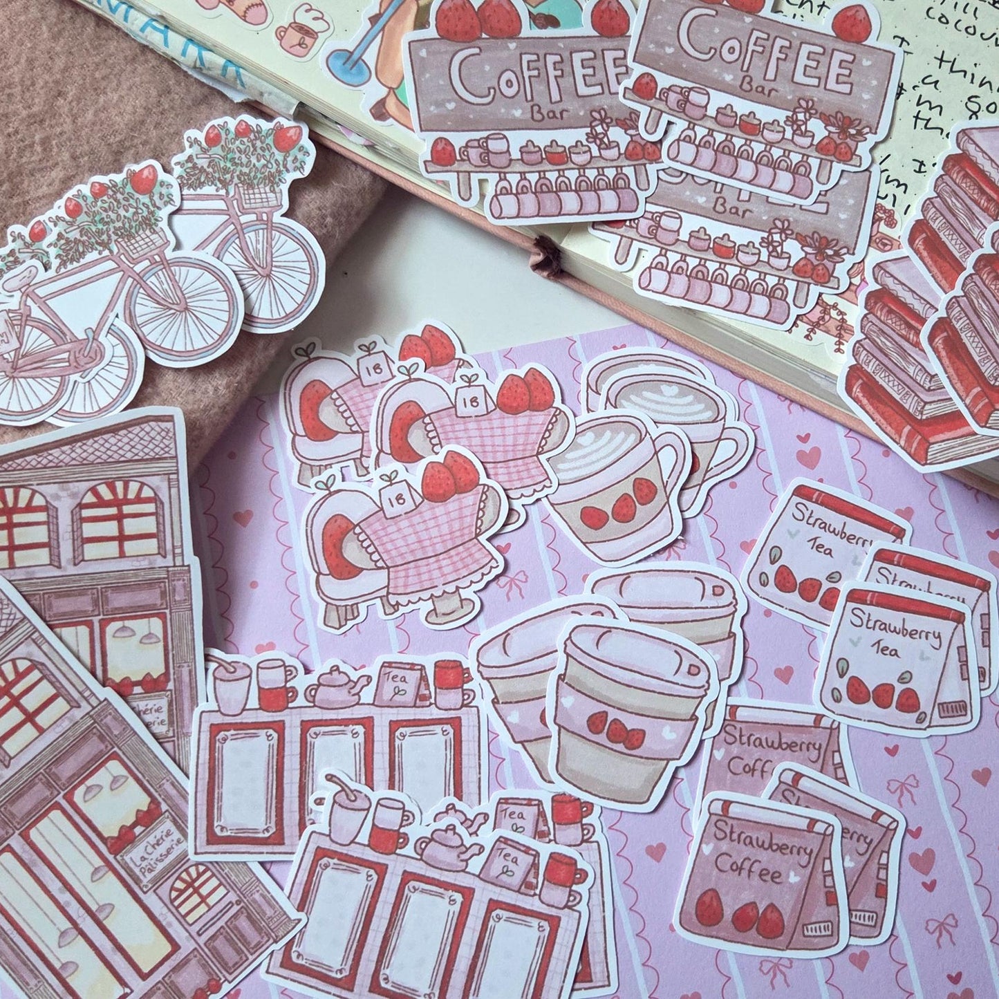 Pastry Shop Sticker Box Set, 30 repeat stickers