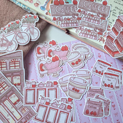 Pastry Shop Sticker Box Set, 30 repeat stickers