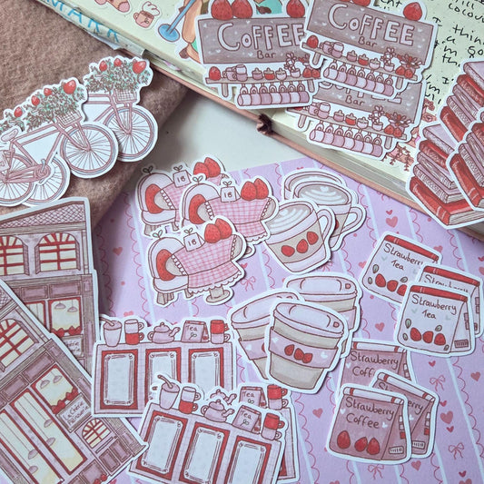 Pastry Shop Sticker Box Set, 30 repeat stickers