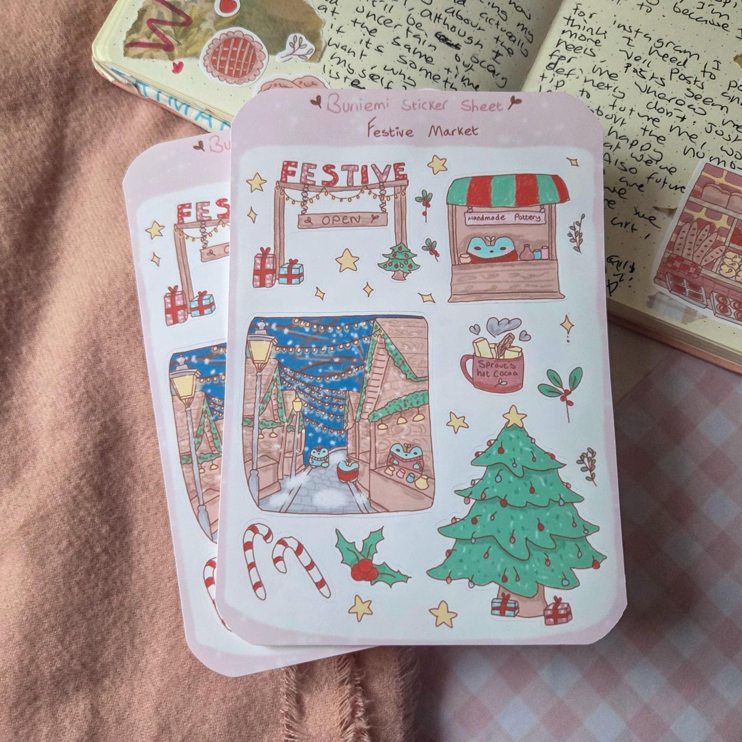 Festive Market sticker sheet