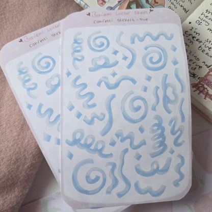Blue Confetti Deco Stickers