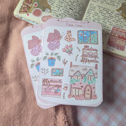 English Cottage sticker sheet