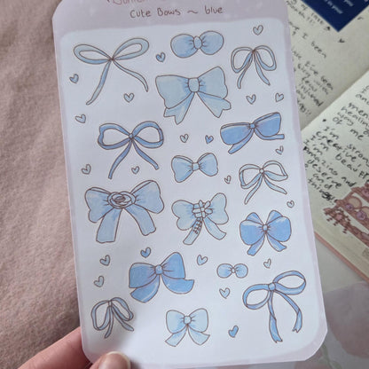 Blue Bows Deco Stickers
