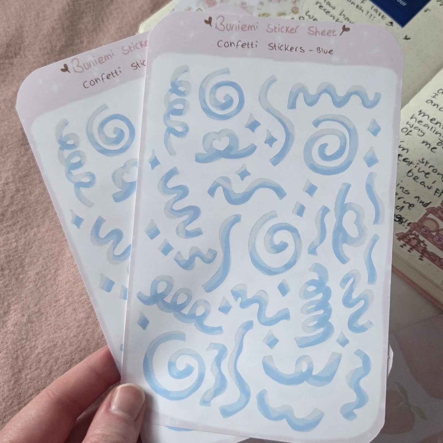 Blue Confetti Deco Stickers