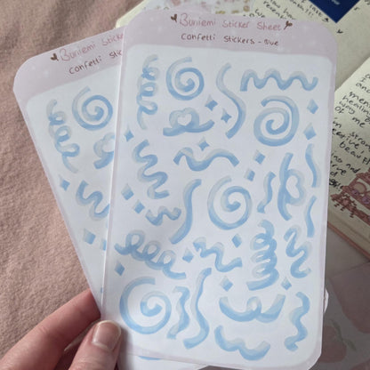 Blue Confetti Deco Stickers