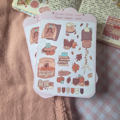 Pumpkin Explorer Sprout sticker sheet