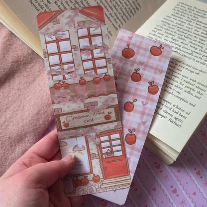 Cinnamon Apple Café Double-sided bookmark