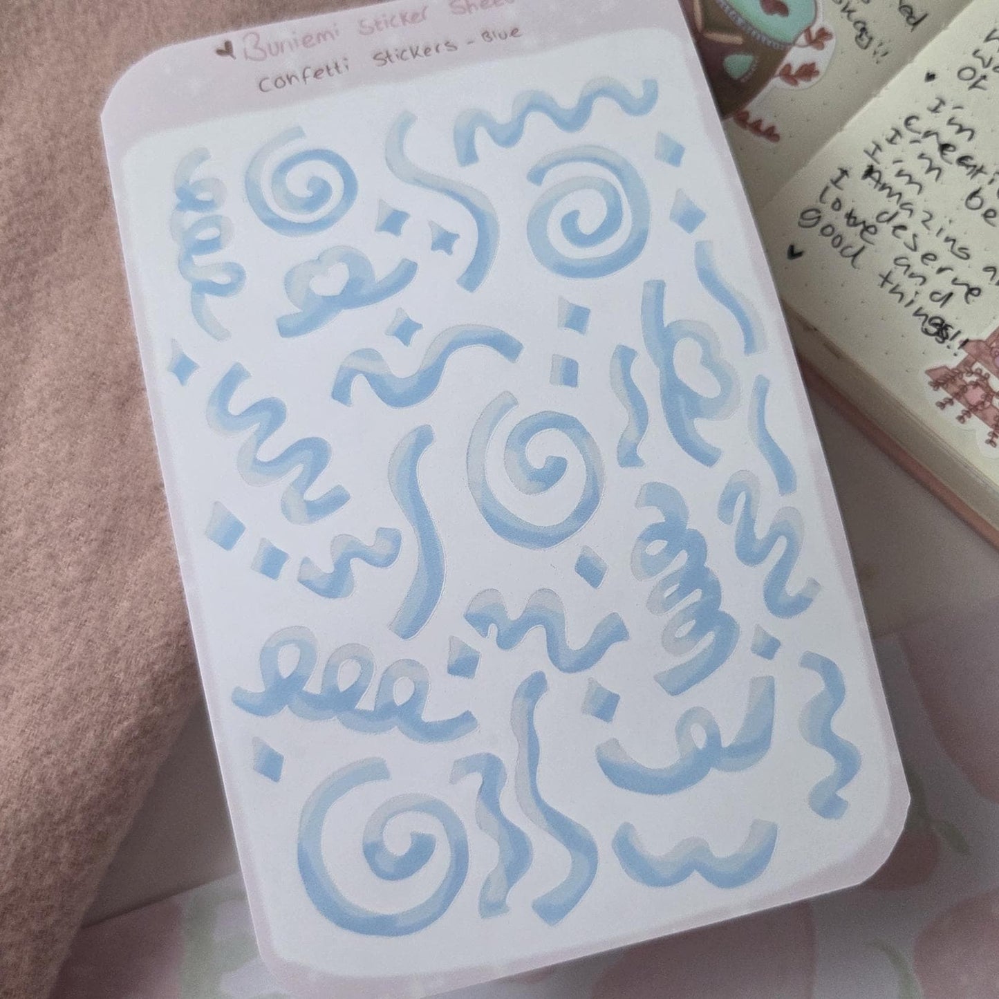 Blue Confetti Deco Stickers