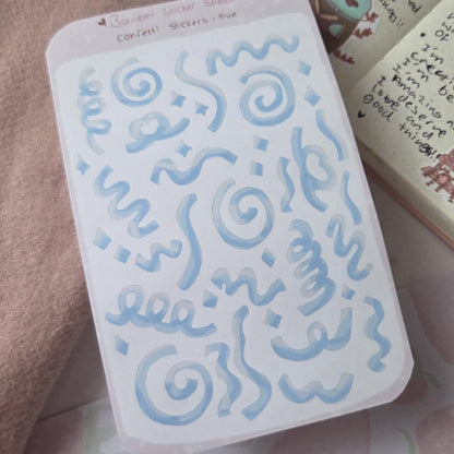 Blue Confetti Deco Stickers