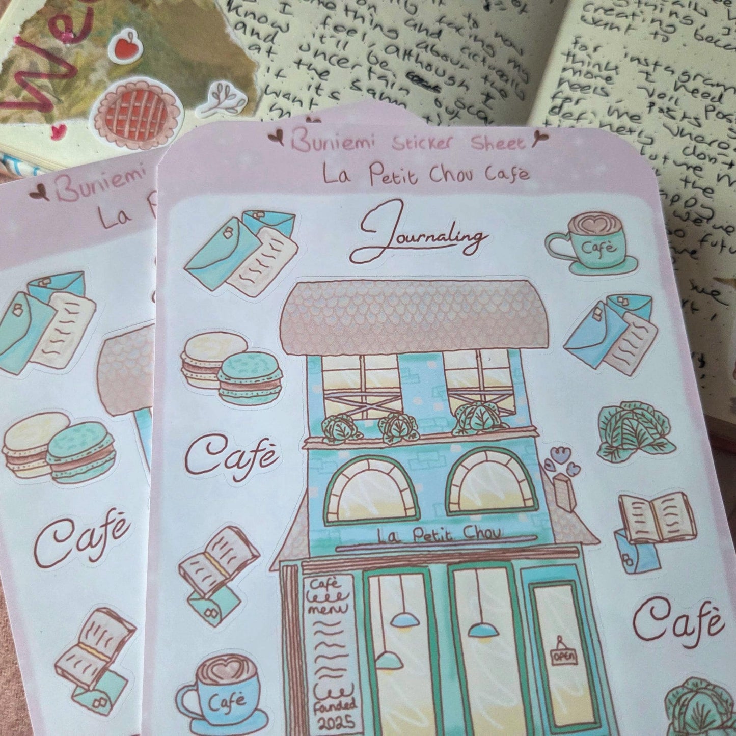 La Petit Chou Café sticker sheet