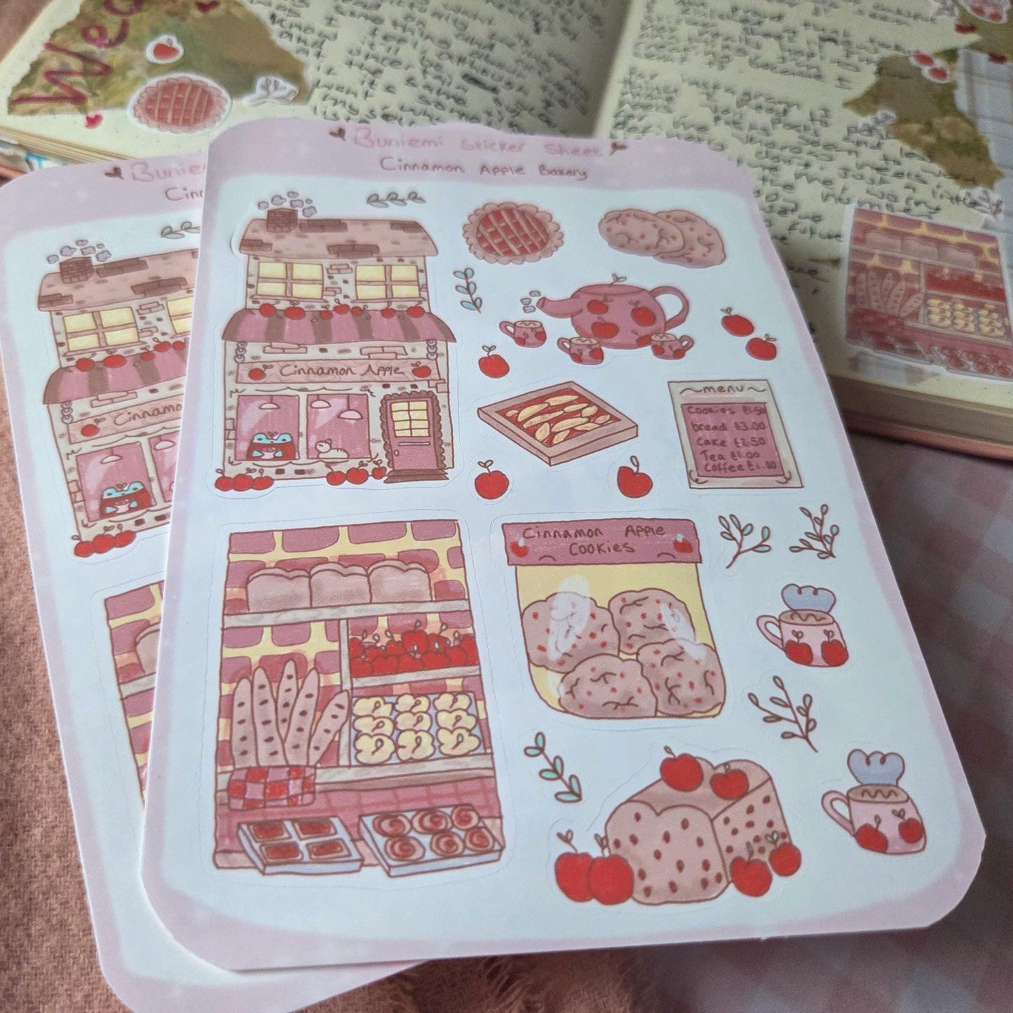Apple Cinnamon Café Matte sticker sheet