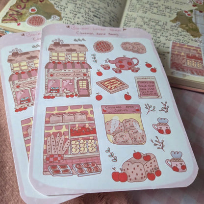 Apple Cinnamon Café Matte sticker sheet