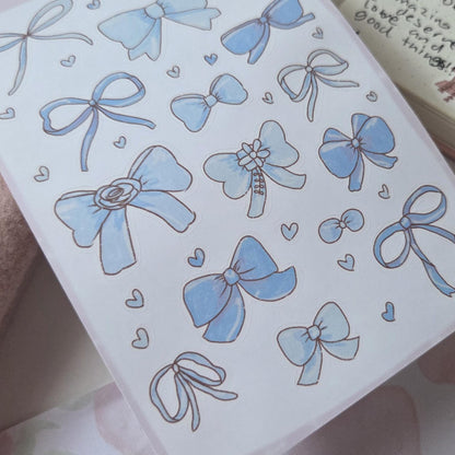 Blue Bows Deco Stickers
