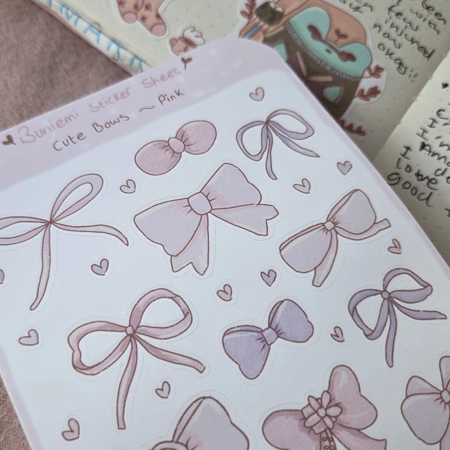 Pink Bows Deco Stickers