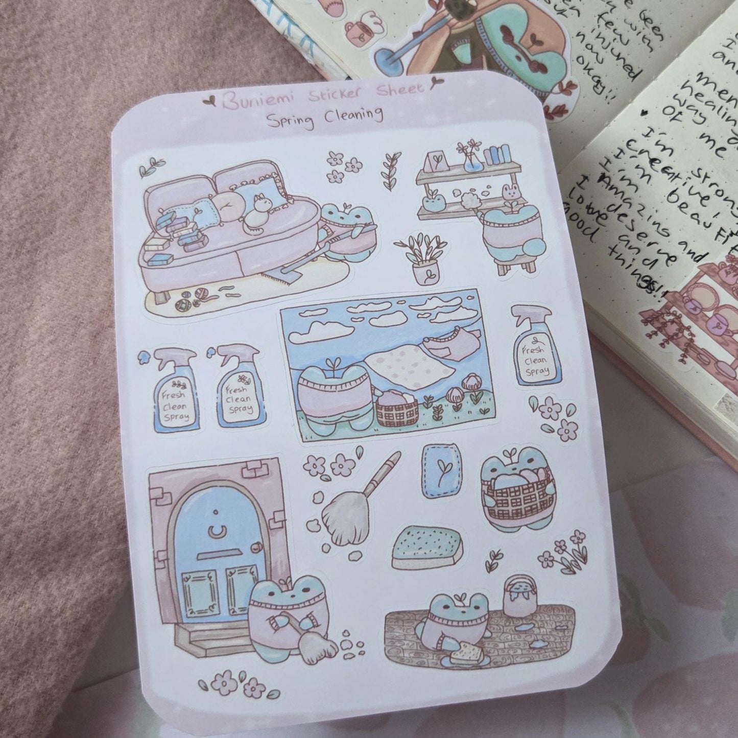 Spring Cleaning sticker sheet