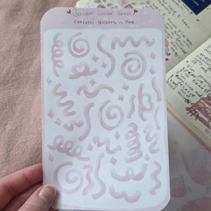 Pink Confetti Deco Stickers