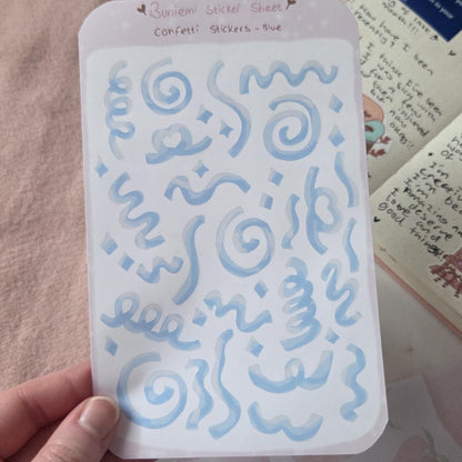 Blue Confetti Deco Stickers