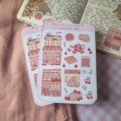 Apple Cinnamon Café Matte sticker sheet