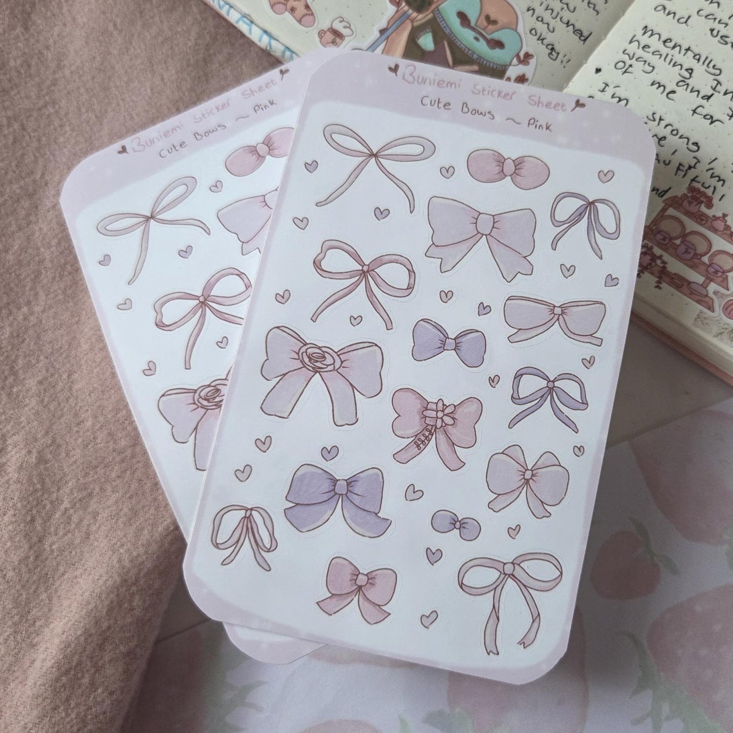 Pink Bows Deco Stickers