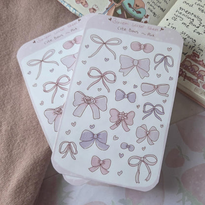 Pink Bows Deco Stickers