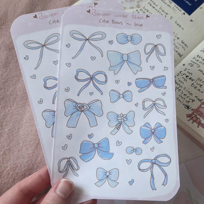 Blue Bows Deco Stickers