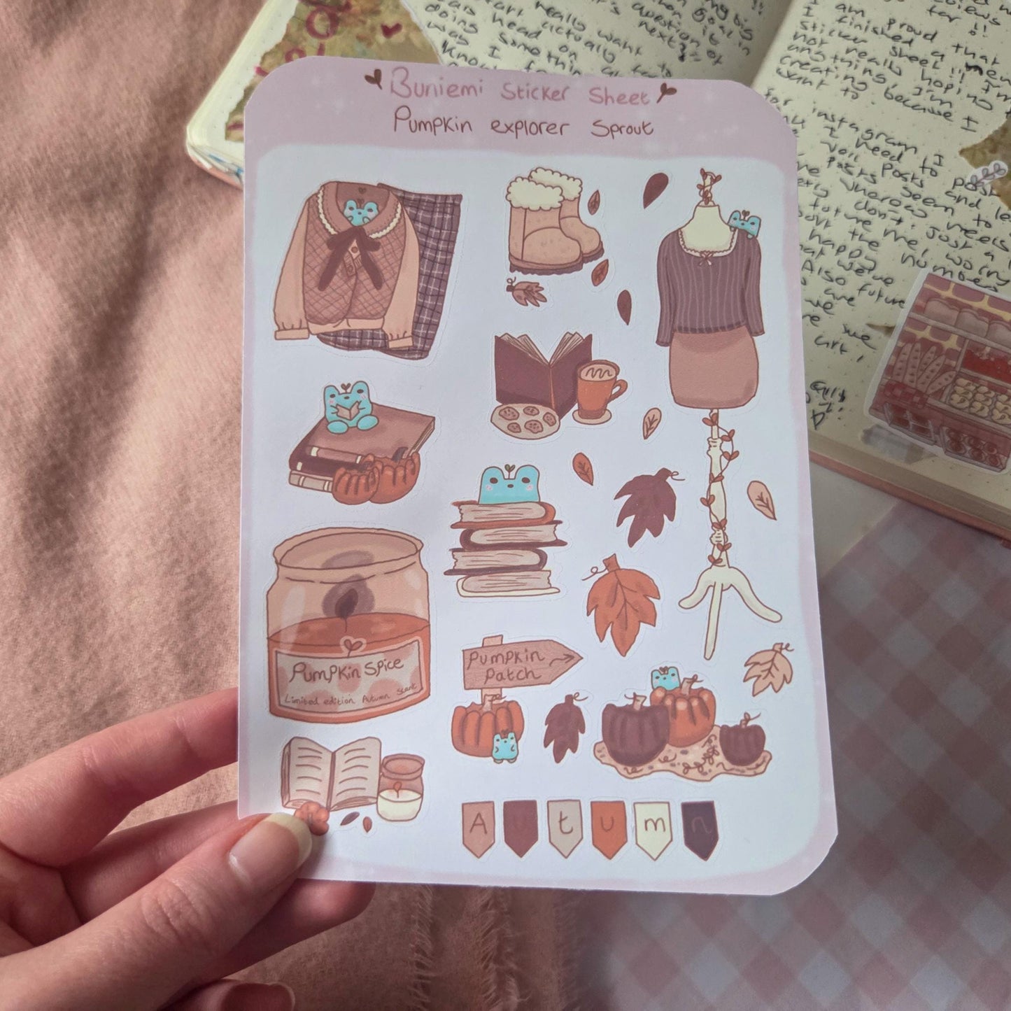 Pumpkin Explorer Sprout sticker sheet