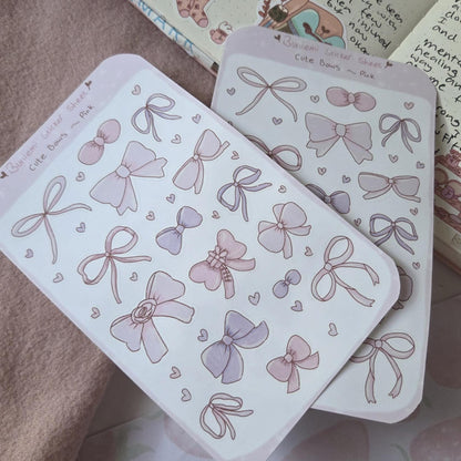 Pink Bows Deco Stickers