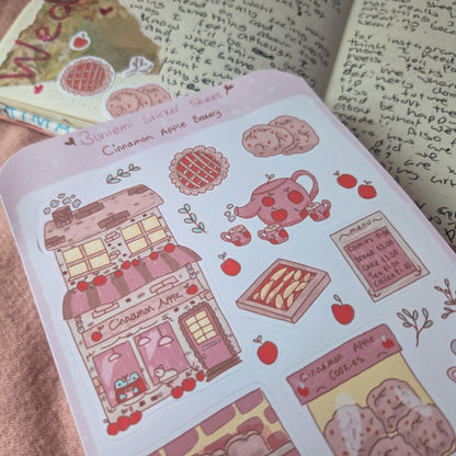 Apple Cinnamon Café Matte sticker sheet