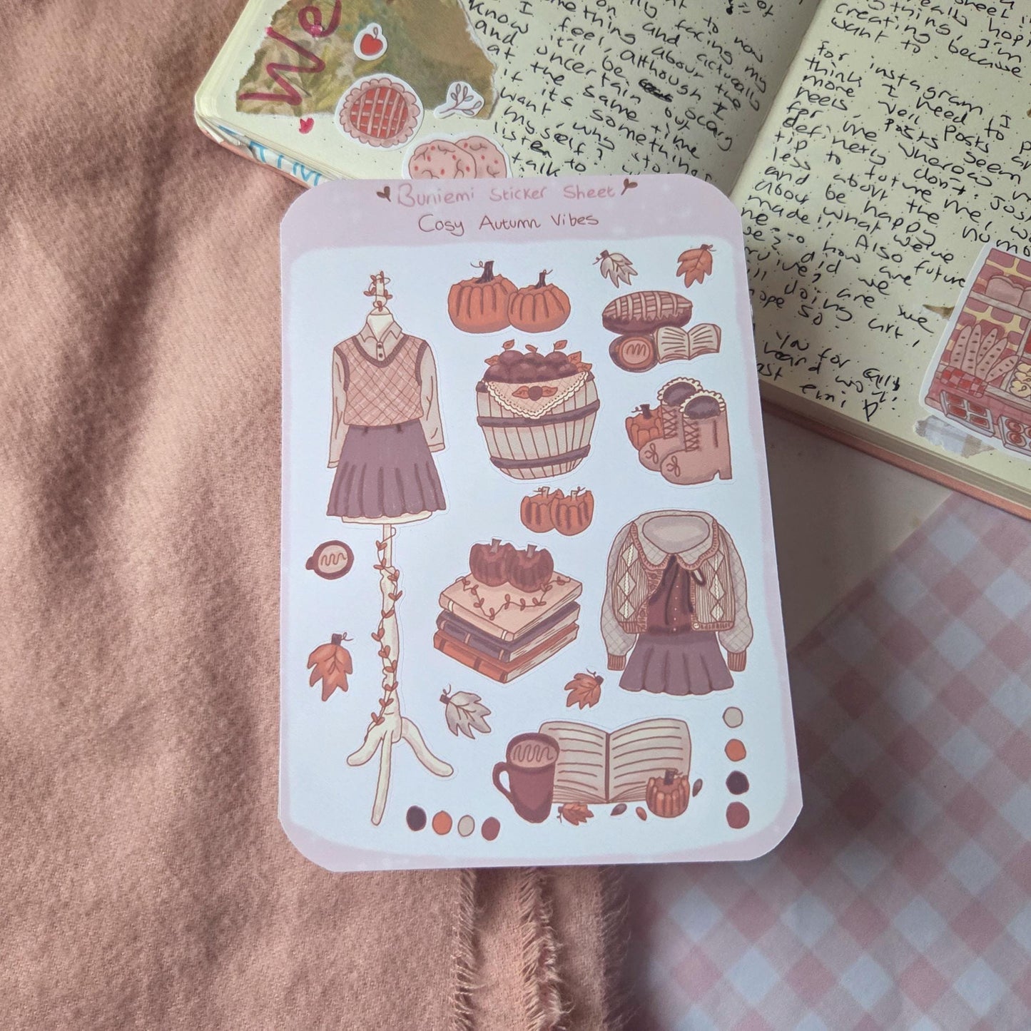 Cozy Autumnal Vibes sticker sheet