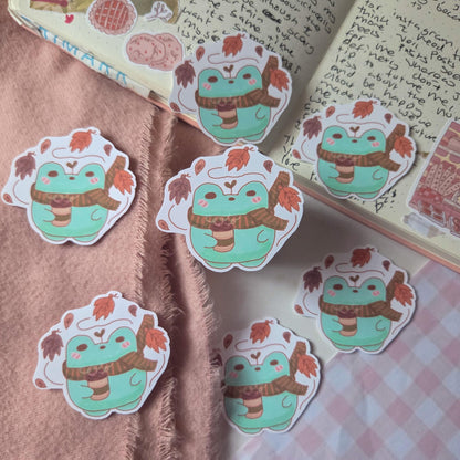 Coffee Frog Sticker
