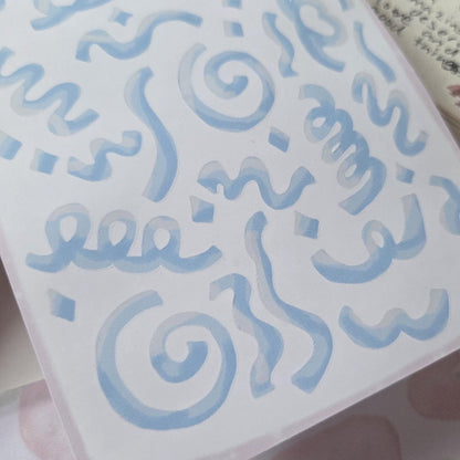 Blue Confetti Deco Stickers