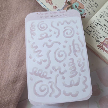 Pink Confetti Deco Stickers