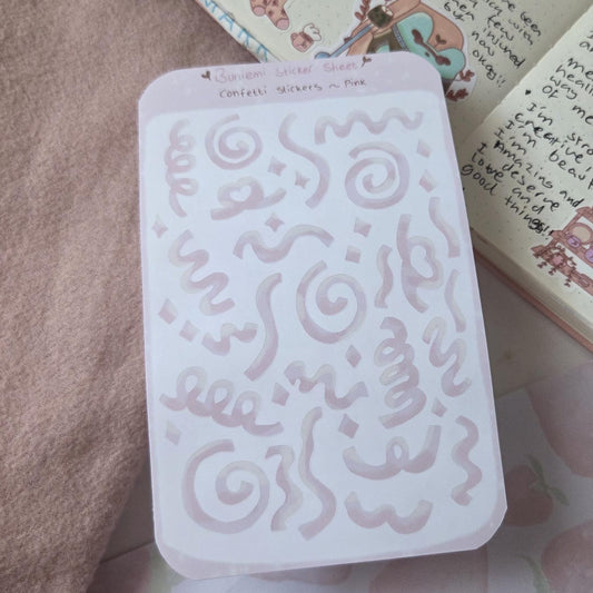 Pink Confetti Deco Stickers