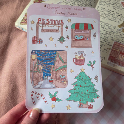 Festive Market sticker sheet