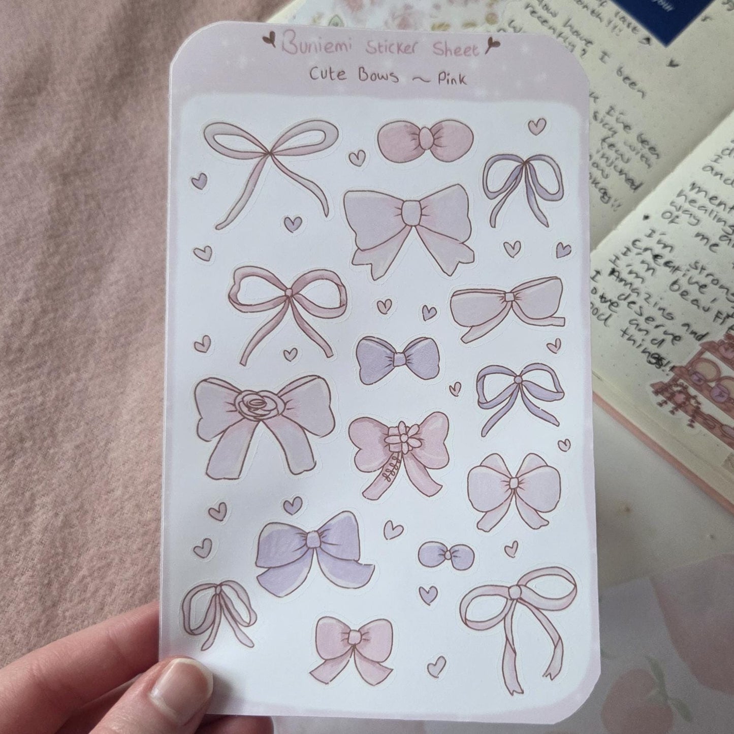 Pink Bows Deco Stickers