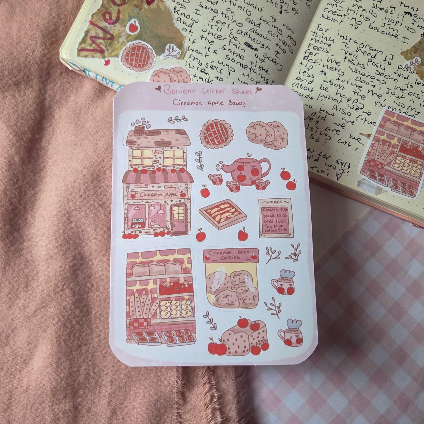 Apple Cinnamon Café Matte sticker sheet