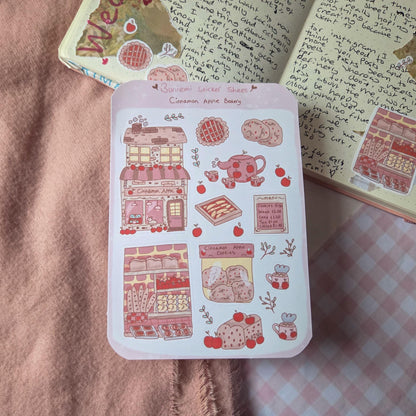 Apple Cinnamon Café Matte sticker sheet