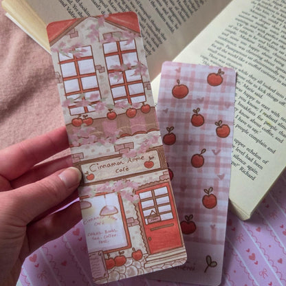 Cinnamon Apple Café Double-sided bookmark