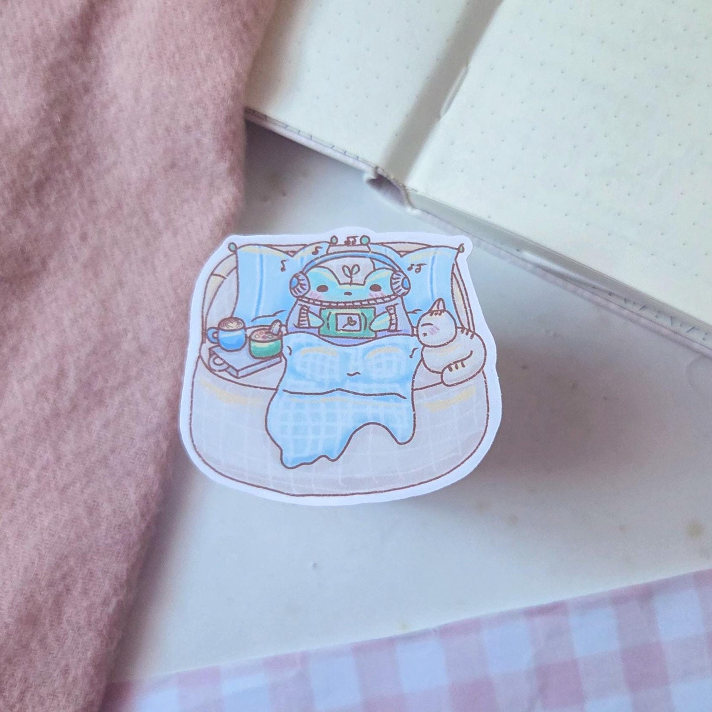 Chill Gamer Frog Sticker