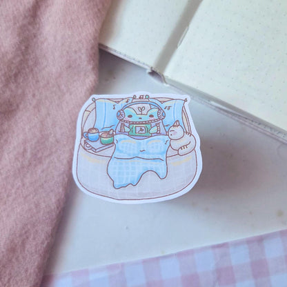 Chill Gamer Frog Sticker