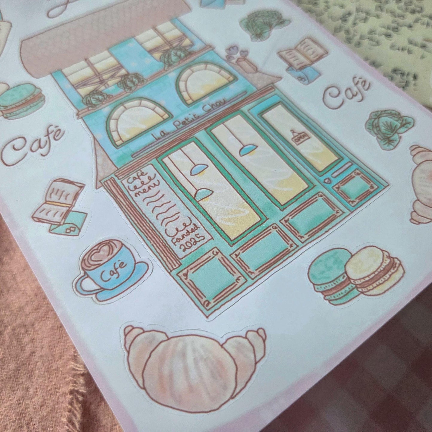 La Petit Chou Café sticker sheet