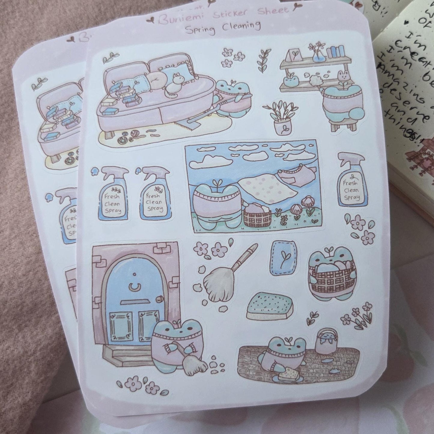 Spring Cleaning sticker sheet